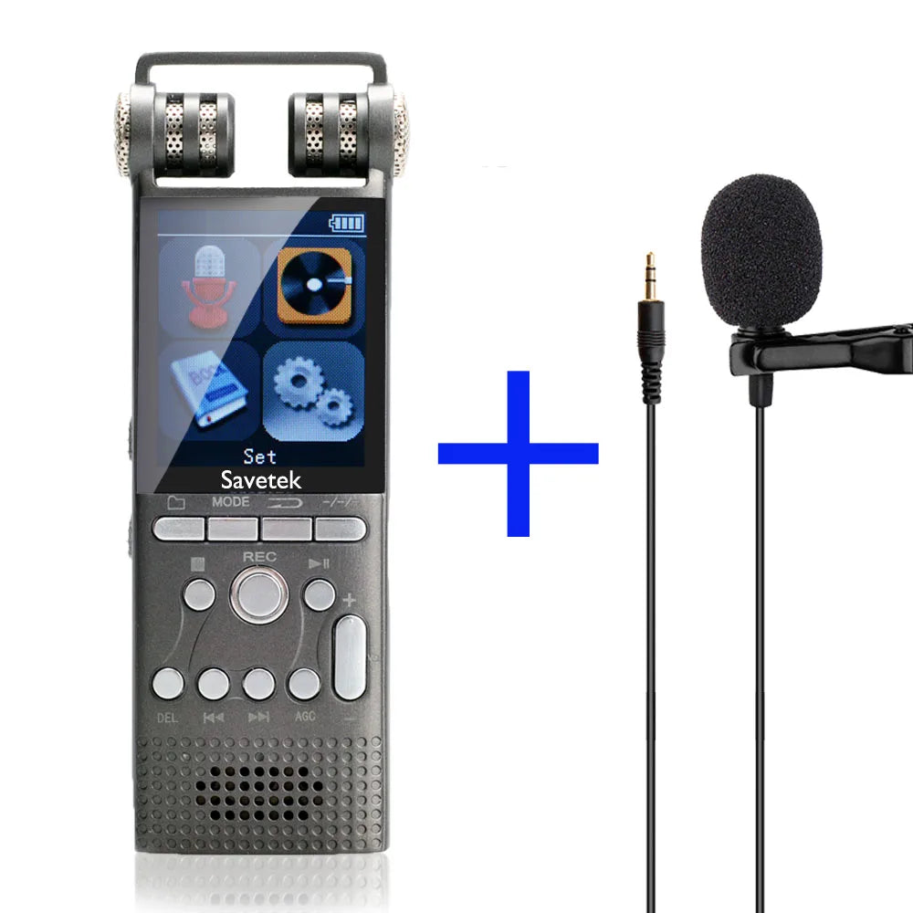 Savetek Professional Digital Voice Activated Audio Recorder 8GB 16GB USB Pen MP3 Player Recording PCM 1536Kbps DSP Noise Cancel