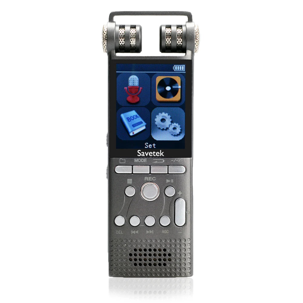 Savetek Professional Digital Voice Activated Audio Recorder 8GB 16GB USB Pen MP3 Player Recording PCM 1536Kbps DSP Noise Cancel