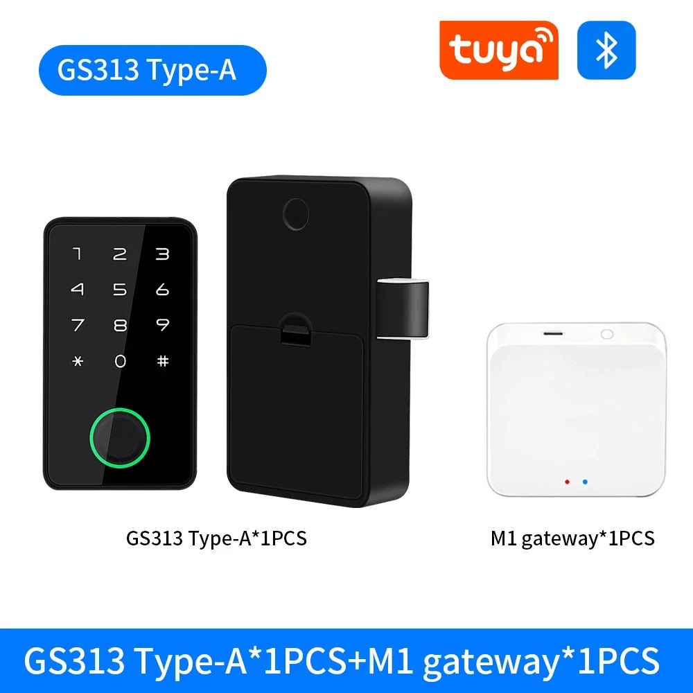 Tuya Smart Fingerprint No Punch Cam Lock Cabinet Lock Door Drawer Filing Cabinet Post Mail Box Furniture Locker Cupboard Locks