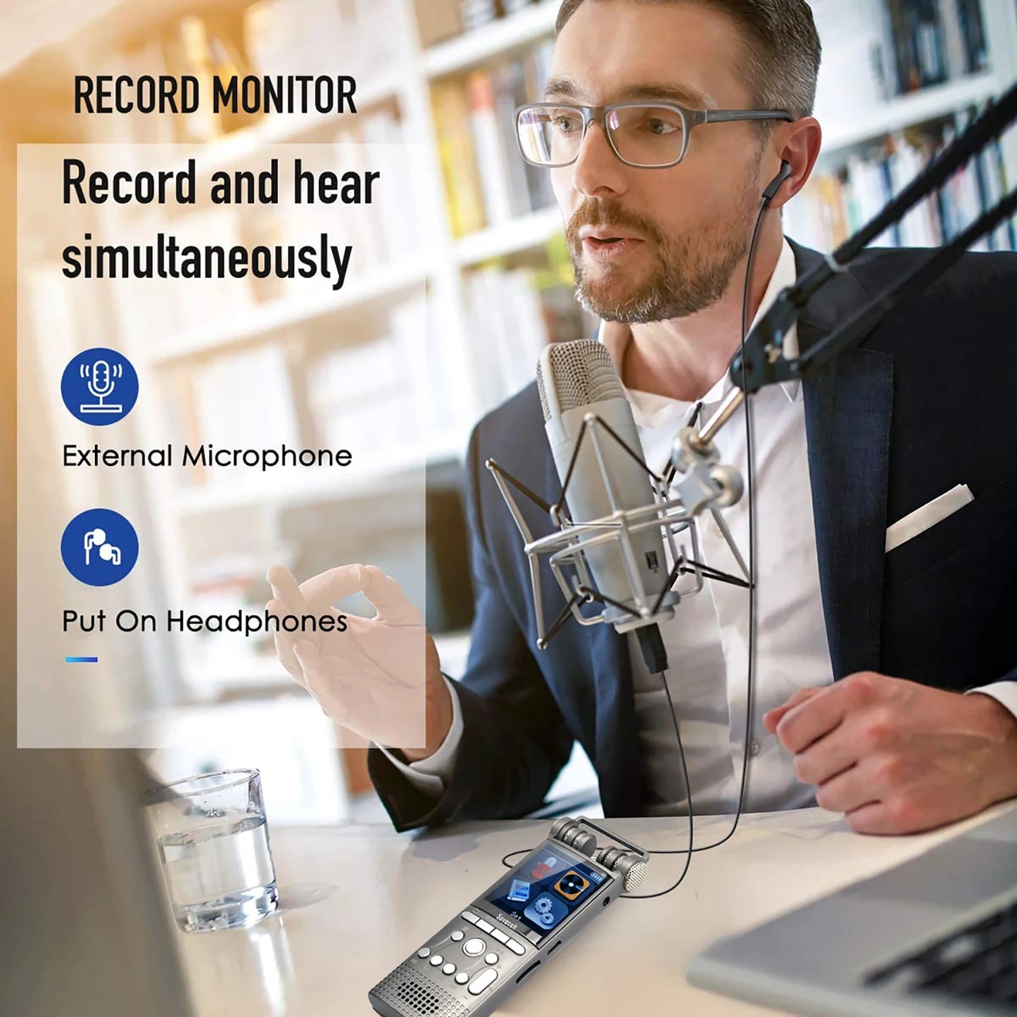 Savetek Professional Digital Voice Activated Audio Recorder 8GB 16GB USB Pen MP3 Player Recording PCM 1536Kbps DSP Noise Cancel