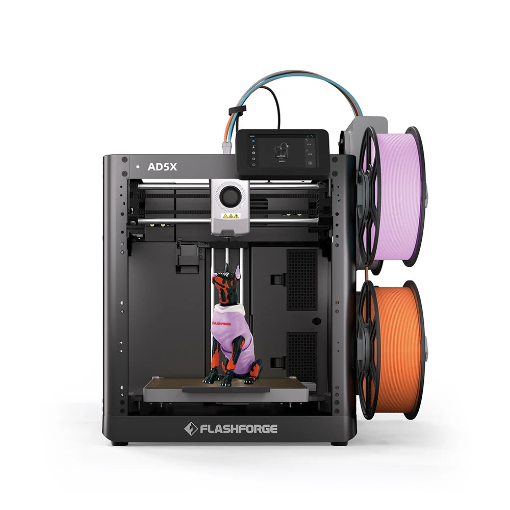 FLASHFORGE AD5X 3d Printer Multi-Color Printing Intelligent Filament System One-Click Auto Leveling Group Control