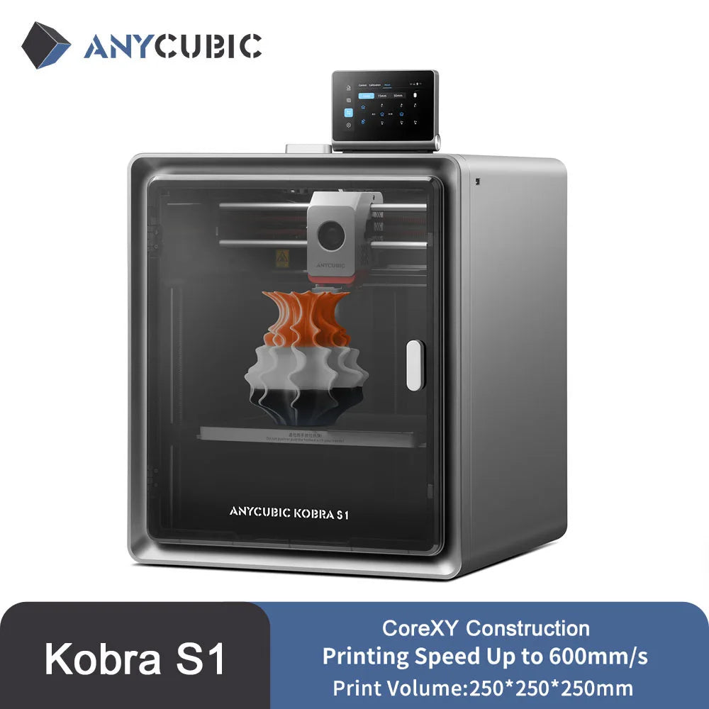 Anycubic Kobra S1 Speedy 3D Printer Core XY Stable Structure Max Speed 600mm/s High Precision Ultra-Quiet 3D Printer