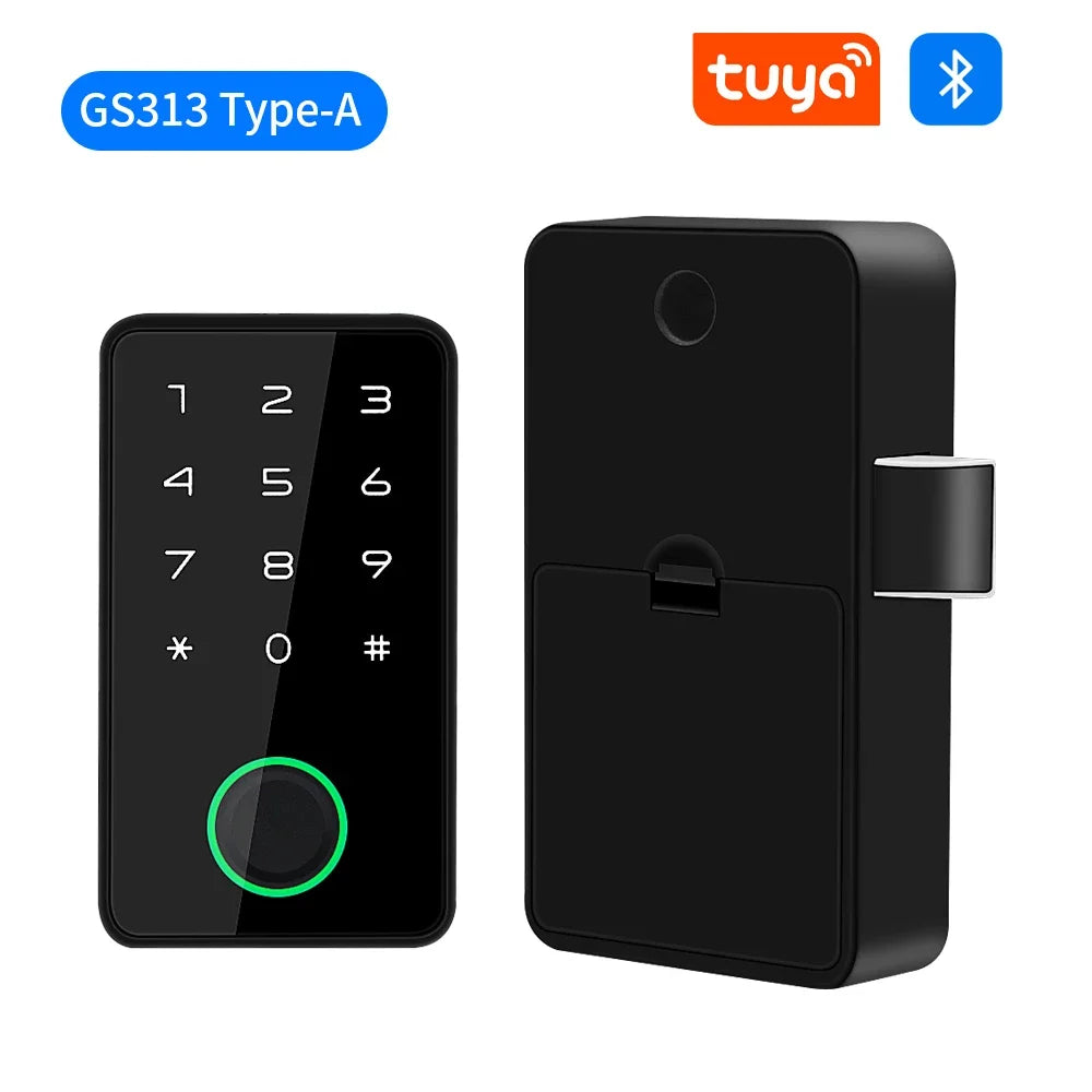 Tuya Smart Fingerprint No Punch Cam Lock Cabinet Lock Door Drawer Filing Cabinet Post Mail Box Furniture Locker Cupboard Locks