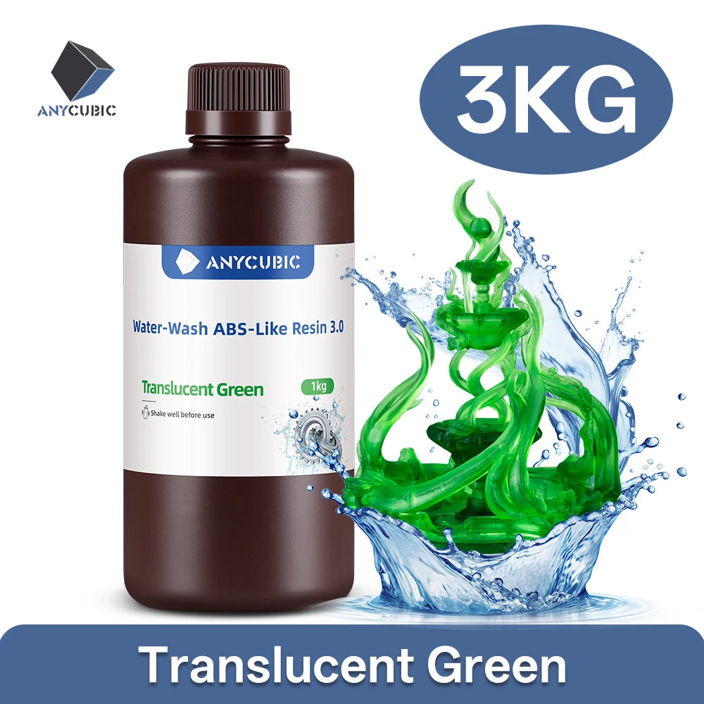ANYCUBIC ABS-Like Resin 3.0 Water Washable For LCD 3D Printer High Accuracy Low Shrinkage Rate Photopolymer 3D Printing