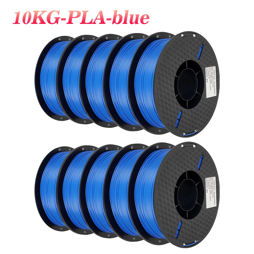 10KG PLA Filament PETG 3d Filament 1.75mm For 3D Printer Filament 10rolls/set Mixed colors and materials FDM Printing Fast Ship