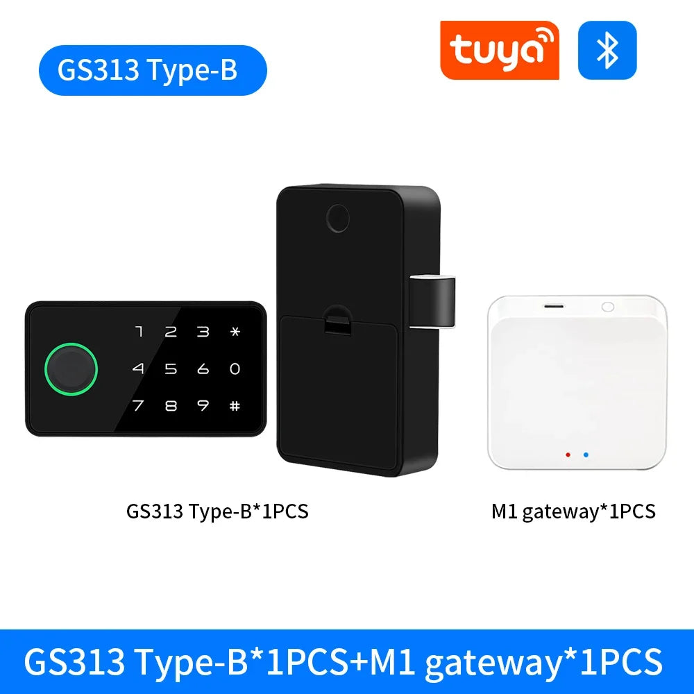 Tuya Smart Fingerprint No Punch Cam Lock Cabinet Lock Door Drawer Filing Cabinet Post Mail Box Furniture Locker Cupboard Locks