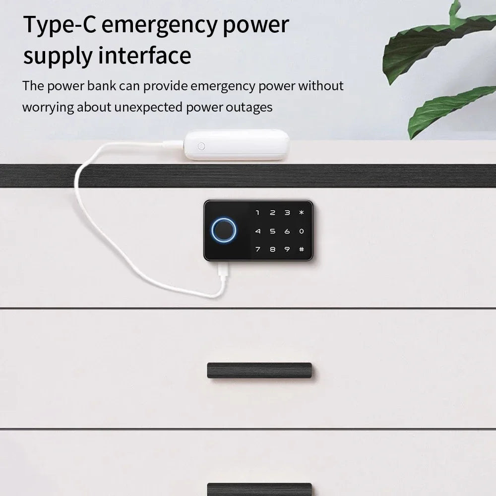 Tuya Smart Fingerprint No Punch Cam Lock Cabinet Lock Door Drawer Filing Cabinet Post Mail Box Furniture Locker Cupboard Locks